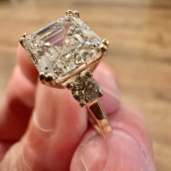 14K Yellow Gold Lab Grown Diamond Engagement Ring - Picture 3 of 13